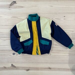 Bobo Choses Navy and Yellow Kids Puffer Jacket